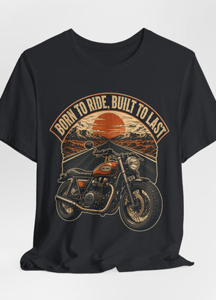 Born to Ride, Built to Last — Vintage Motorcycle Unisex T-Shirt
