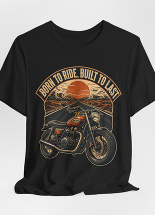 Born to Ride, Built to Last — Vintage Motorcycle Unisex T-Shirt