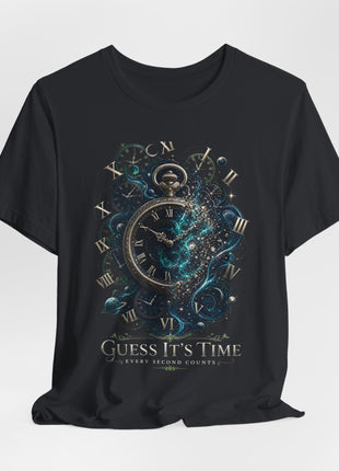 Every Second Counts — Cosmic Timepiece Unisex T-Shirt