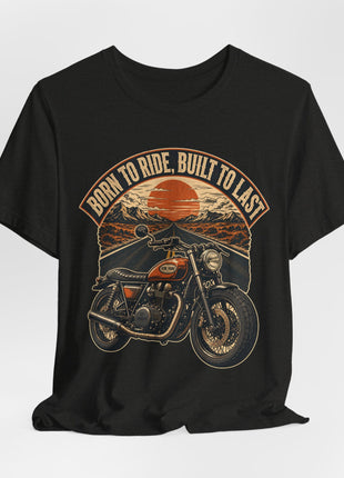 Born to Ride, Built to Last — Vintage Motorcycle Unisex T-Shirt