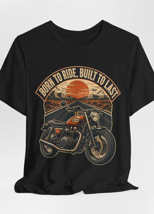 Born to Ride, Built to Last — Vintage Motorcycle Unisex T-Shirt