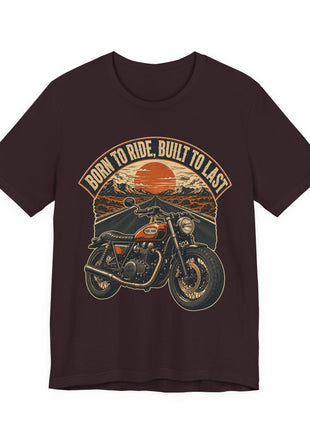 Born to Ride, Built to Last — Vintage Motorcycle Unisex T-Shirt