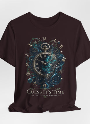 Every Second Counts — Cosmic Timepiece Unisex T-Shirt